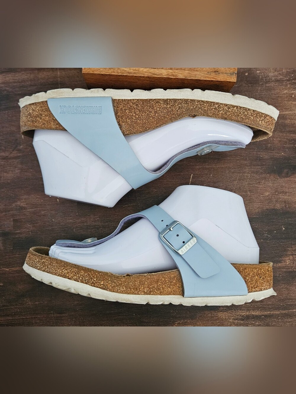 BIRKENSTOCK Gizeh Thong Sandals Dove Blue Color Size 37. - Picture 3 of 13